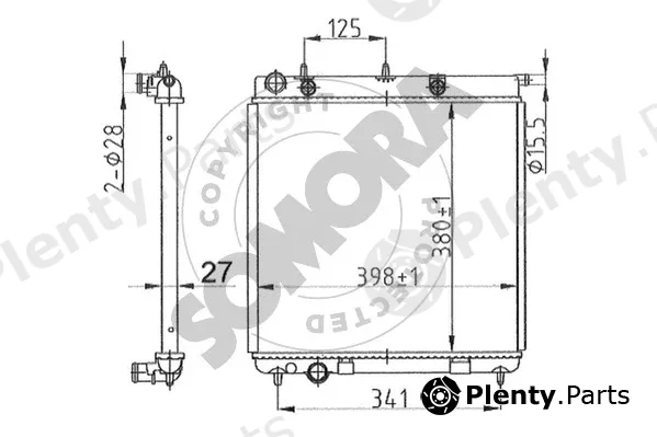 Somora 050440F — Radiator, engine cooling