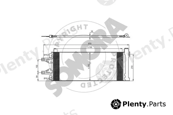 Somora 084260 — Condenser, air conditioning