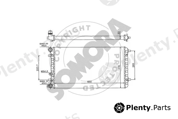 Somora 357040A — Radiator, engine cooling