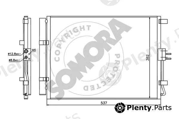 Somora 138160 — Condenser, air conditioning