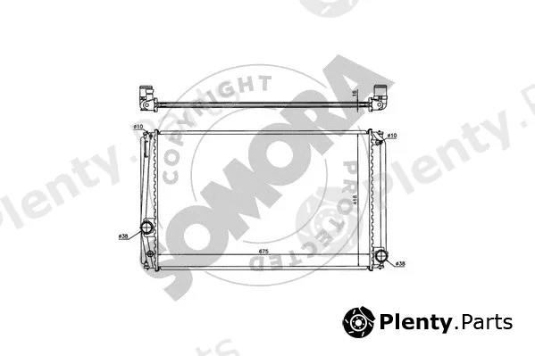 Somora 316840 — Radiator, engine cooling