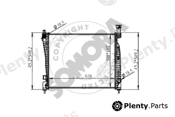 Somora 036340 — Radiator, engine cooling