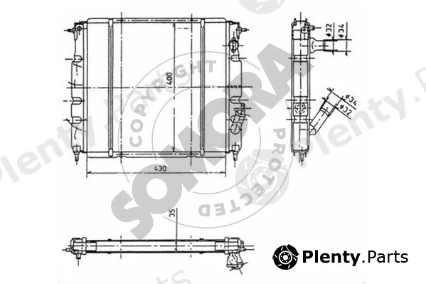 Somora 244140 — Radiator, engine cooling