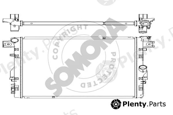 Somora 037240C — Radiator, engine cooling