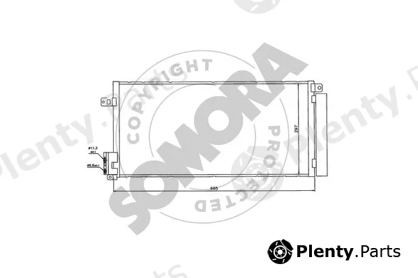 Somora 212660 — Condenser, air conditioning