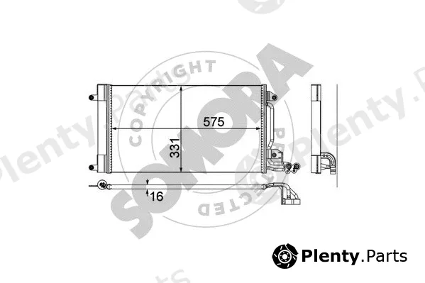 Somora 355660 — Condenser, air conditioning