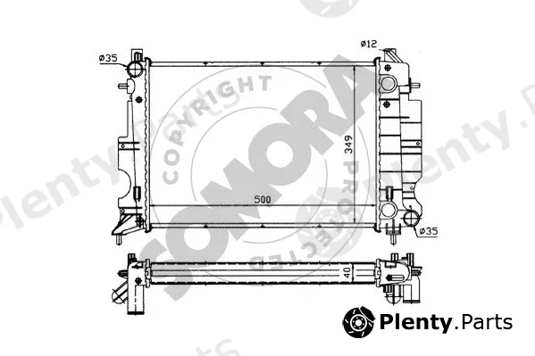 Somora 271143 — Radiator, engine cooling