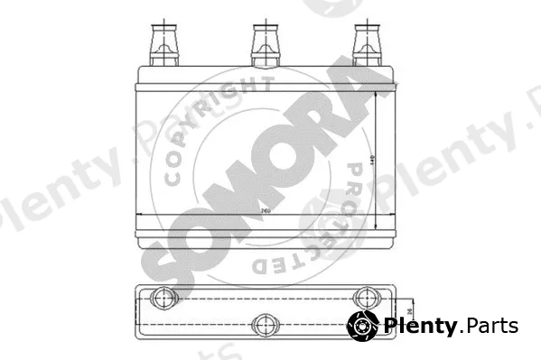Somora 041350 — Heat Exchanger, interior heating