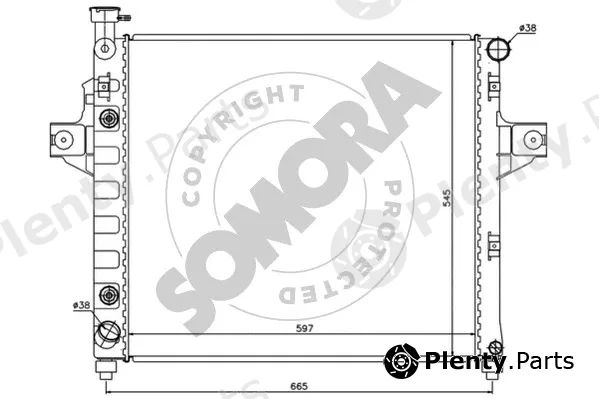 Somora 036140C — Radiator, engine cooling