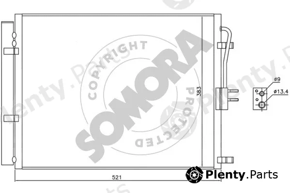 Somora 112360 — Condenser, air conditioning