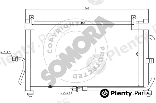 Somora 060060 — Condenser, air conditioning