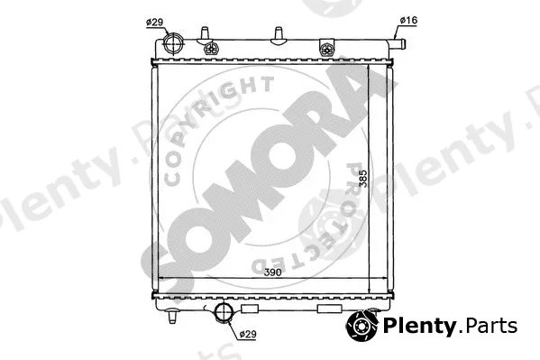 Somora 050440D — Radiator, engine cooling