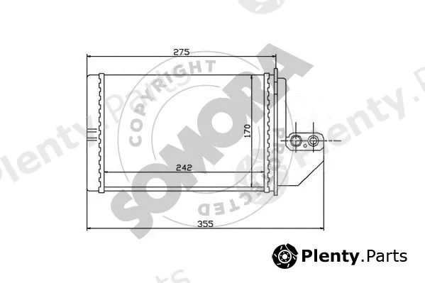 Somora 040350 — Heat Exchanger, interior heating