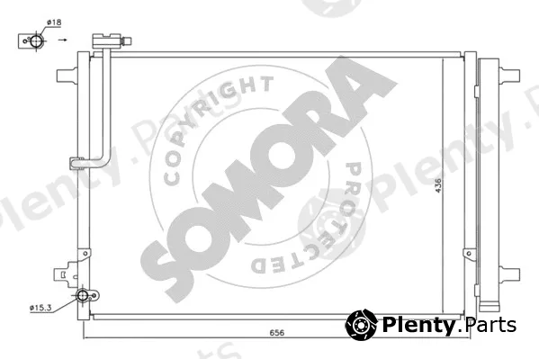 Somora 024260 — Condenser, air conditioning