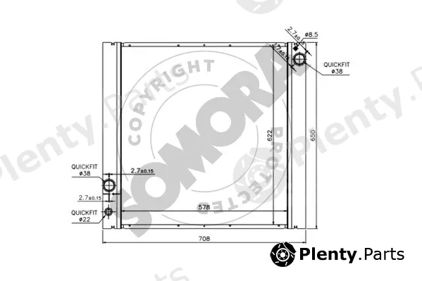 Somora 152340C — Radiator, engine cooling