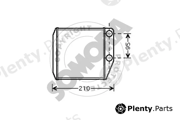 Somora 081550 — Heat Exchanger, interior heating