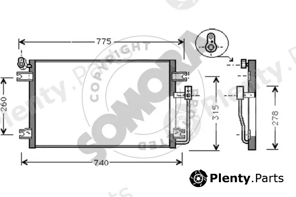 Somora 065560B — Condenser, air conditioning