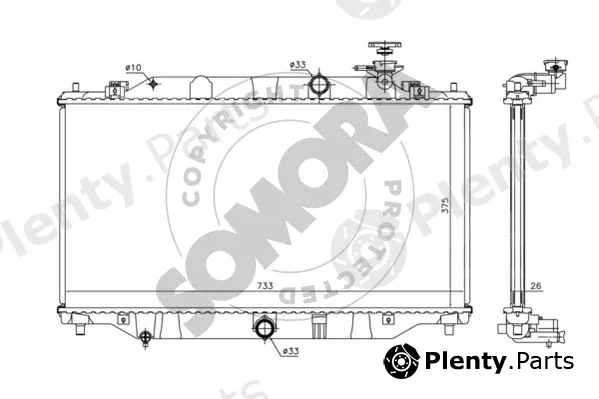 Somora 161440 — Radiator, engine cooling