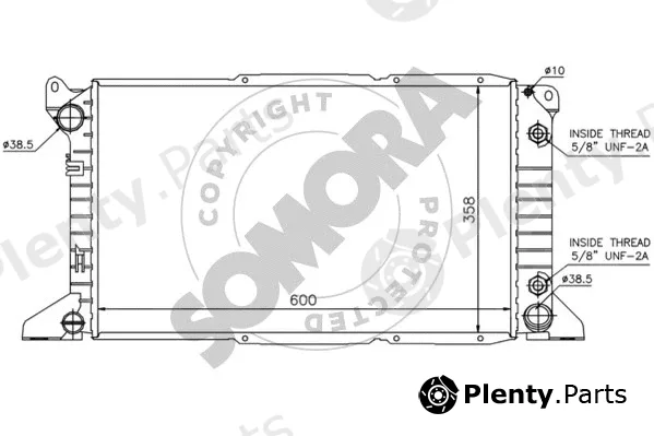 Somora 094240D — Radiator, engine cooling
