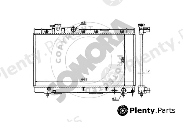 Somora 317540 — Radiator, engine cooling