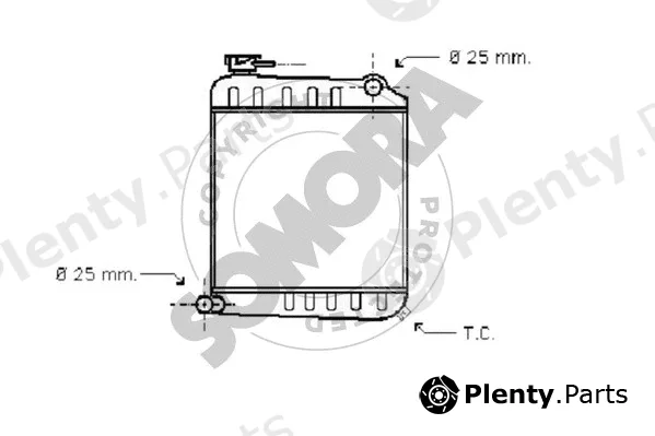 Somora 030140A — Radiator, engine cooling
