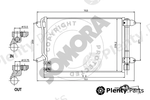 Somora 353360 — Condenser, air conditioning