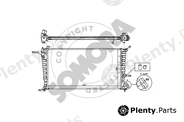 Somora 054140 — Radiator, engine cooling