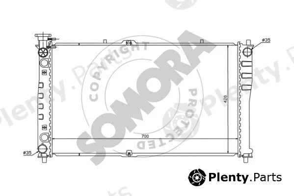 Somora 115040C — Radiator, engine cooling