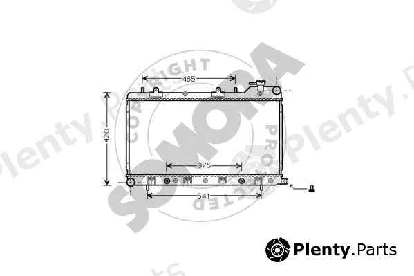 Somora 333140C — Radiator, engine cooling