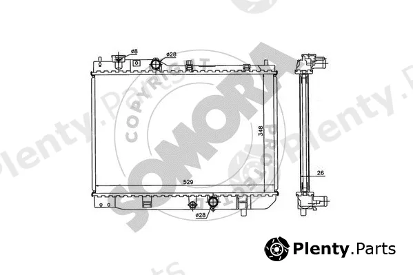 Somora 162640D — Radiator, engine cooling