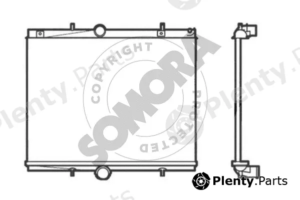 Somora 085040E — Radiator, engine cooling