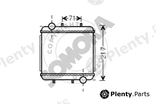 Somora 020940D — Radiator, engine cooling