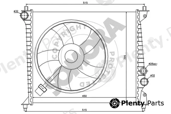 Somora 025540 — Radiator, engine cooling