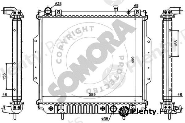 Somora 036140F — Radiator, engine cooling