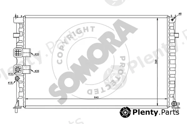 Somora 243240P — Radiator, engine cooling