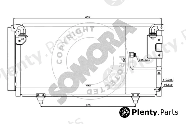 Somora 332360A — Condenser, air conditioning