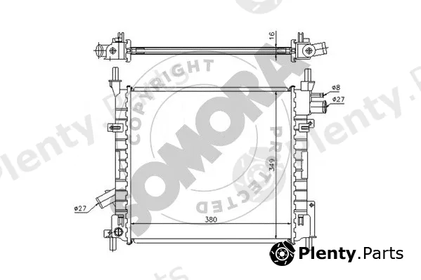 Somora 091040A — Radiator, engine cooling
