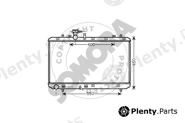 Somora 306040 — Radiator, engine cooling