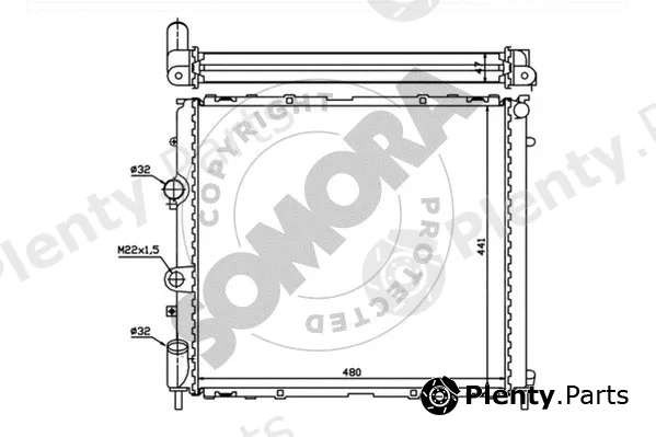 Somora 244340E — Radiator, engine cooling