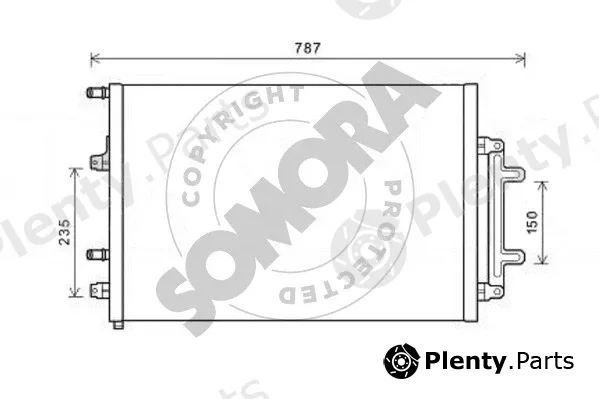 Somora 024240B — Radiator, engine cooling