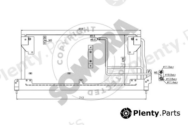 Somora 214060 — Condenser, air conditioning