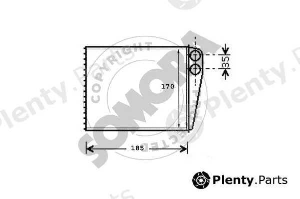 Somora 040150 — Heat Exchanger, interior heating