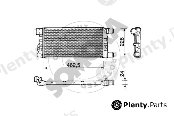 Somora 080040 — Radiator, engine cooling
