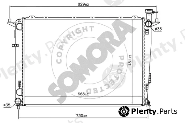 Somora 114140B — Radiator, engine cooling