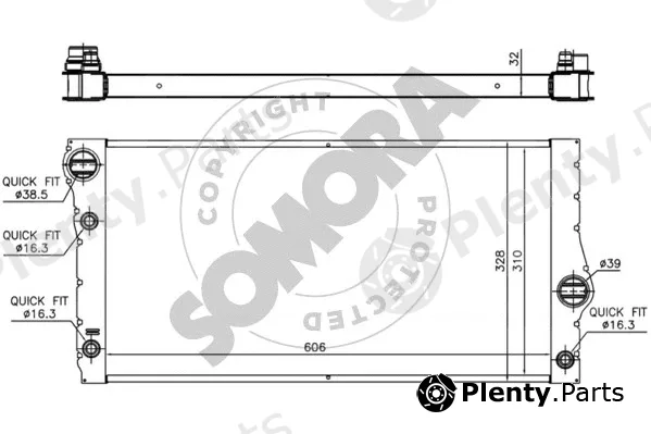 Somora 041440C — Radiator, engine cooling