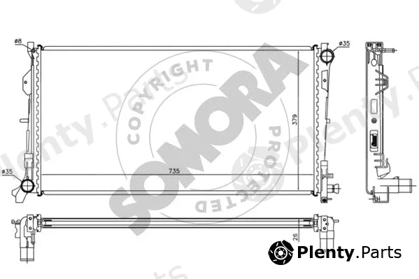 Somora 083041 — Radiator, engine cooling