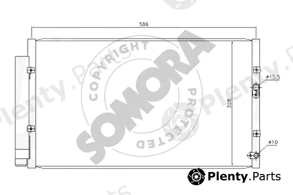 Somora 334060 — Condenser, air conditioning