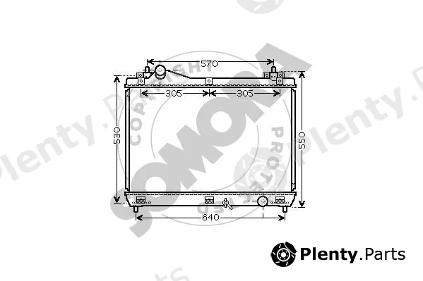 Somora 305140 — Radiator, engine cooling
