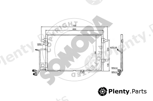 Somora 020960B — Condenser, air conditioning