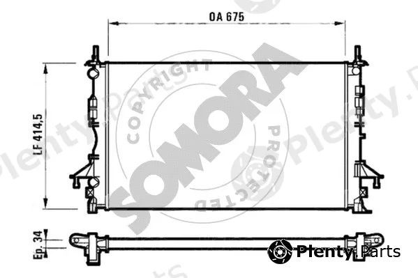 Somora 242241 — Radiator, engine cooling